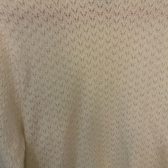 H&M brand mohair blend delicate knit sweater off white medium office casual - Picture 7 of 10